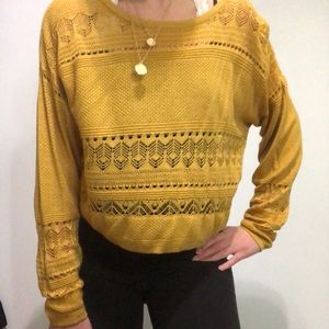 Crocheted Long Sleeve Top